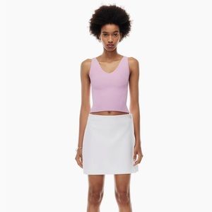 Aritzia Sculpt Knit V-Neck Tank in Lilac